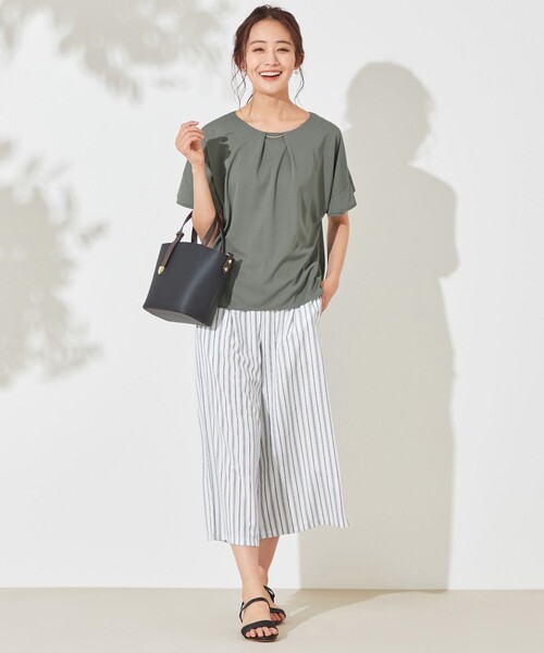 ANY SIS(エニィスィス)の「【UVケア】エアリードレープスムース ワイドパンツ(その他パンツ・レディース・ホワイト系1/ネイビー系/ネイビー系1/パイングリーン系・1/2/3)」の12枚目の写真