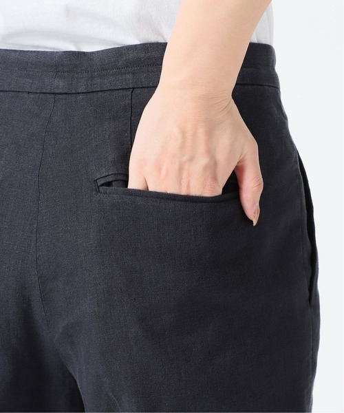 SLOBE IENA(スローブイエナ)の「麻/ポリ ストレートパンツ【手洗い可能】◆(その他パンツ・レディース・ネイビー/アイボリー・38/36)」の7枚目の写真