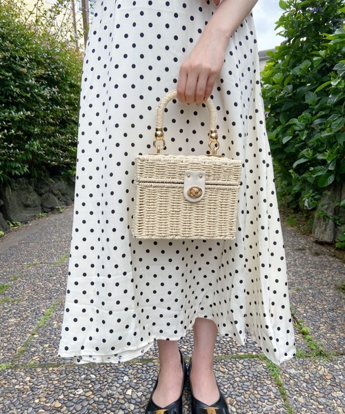 Loueme（ルエム）の「2WAYスクエアかごバッグ（かごバッグ・レディース・ベージュ/ナチュラル・FREE）」の5枚目の写真