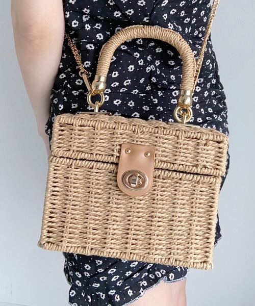 Loueme（ルエム）の「2WAYスクエアかごバッグ（かごバッグ・レディース・ベージュ/ナチュラル・FREE）」の13枚目の写真