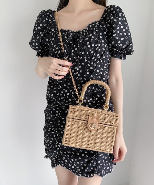 Loueme（ルエム）の「2WAYスクエアかごバッグ（かごバッグ・レディース・ベージュ/ナチュラル・FREE）」の7枚目の写真