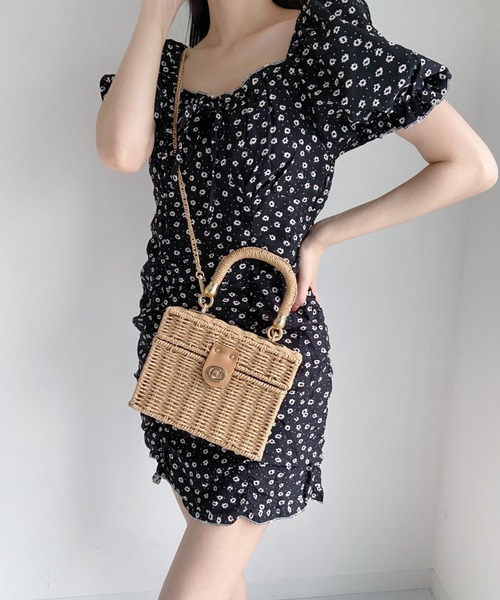 Loueme（ルエム）の「2WAYスクエアかごバッグ（かごバッグ・レディース・ベージュ/ナチュラル・FREE）」の6枚目の写真