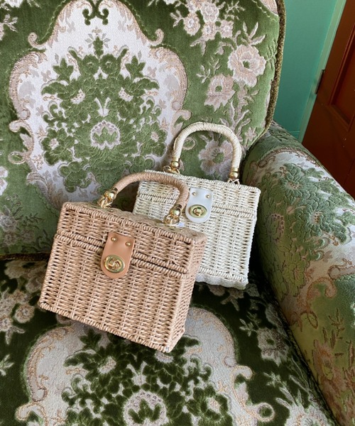 Loueme（ルエム）の「2WAYスクエアかごバッグ（かごバッグ・レディース・ベージュ/ナチュラル・FREE）」の3枚目の写真