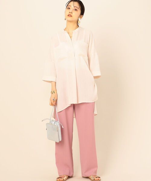 NOLLEY’S Sophi(ノーリーズソフィ)の「強撚2WAYセミワイドパンツ(その他パンツ・レディース・ベージュ/ブラック/ピンク・38/36)」の11枚目の写真