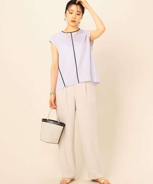 NOLLEY’S Sophi(ノーリーズソフィ)の「強撚2WAYセミワイドパンツ(その他パンツ・レディース・ベージュ/ブラック/ピンク・38/36)」の18枚目の写真