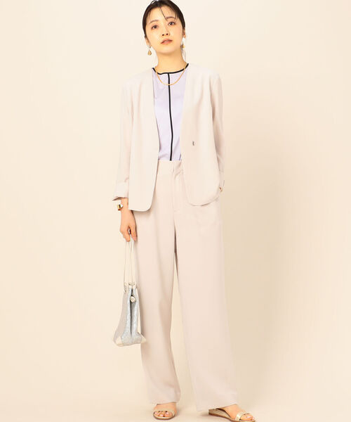 NOLLEY’S Sophi(ノーリーズソフィ)の「強撚2WAYセミワイドパンツ(その他パンツ・レディース・ベージュ/ブラック/ピンク・38/36)」の19枚目の写真