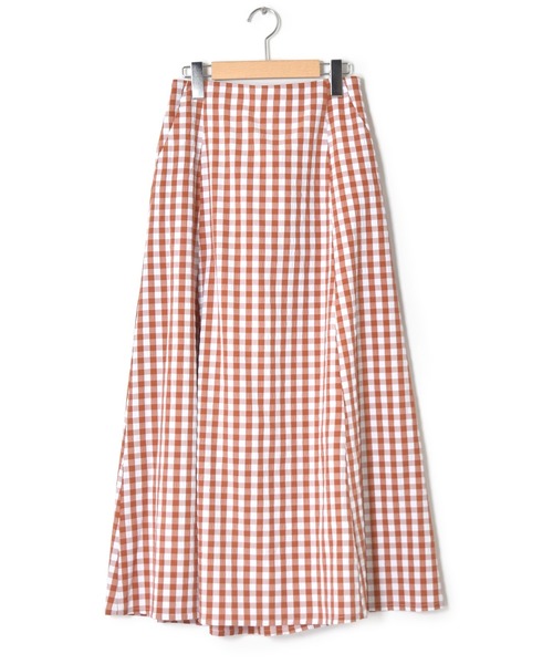 w closet（ダブルクローゼット）の「ギンガム後レースアップスカート（スカート・レディース・ブラック/レンガ・FREE）」の21枚目の写真