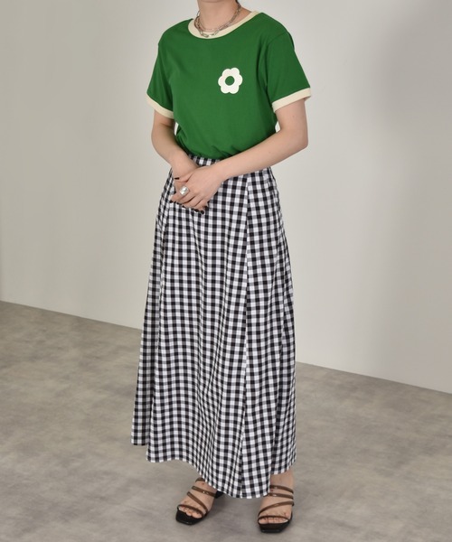 w closet（ダブルクローゼット）の「ギンガム後レースアップスカート（スカート・レディース・ブラック/レンガ・FREE）」の20枚目の写真