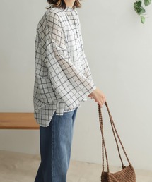 URBAN RESEARCH DOORS | チェックギャザーブラウス(シャツ/ブラウス)