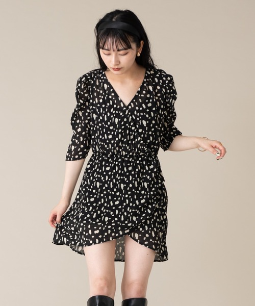 Vria ワンピースダルメシアンパワショルワンピース ワンピース Vria Charme バリアシャルム のファッション