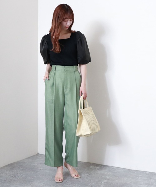 archives（アルシーヴ）の「カルゼタックパンツ（その他パンツ・レディース・ブラウン/ラベンダー/ミント/ベージュ・MEDIUM）」の6枚目の写真