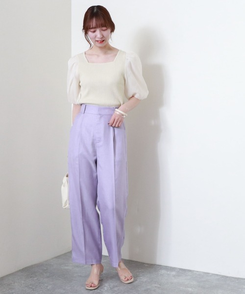 archives（アルシーヴ）の「カルゼタックパンツ（その他パンツ・レディース・ブラウン/ラベンダー/ミント/ベージュ・MEDIUM）」の15枚目の写真