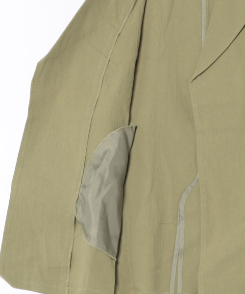 KOBE LETTUCE（コウベレタス）の「ボイルノースリロングジャケット（その他アウター・レディース・カーキ/ブラック/ベージュ/アイボリー・FREE）」の6枚目の写真