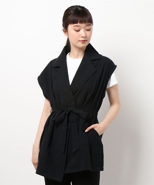 KOBE LETTUCE（コウベレタス）の「ボイルノースリロングジャケット（その他アウター・レディース・カーキ/ブラック/ベージュ/アイボリー・FREE）」の14枚目の写真