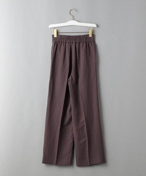 BEAUTY&YOUTH UNITED ARROWS（ビューティーアンドユースユナイテッドアローズ）の「BY 麻ブレンドハイウエストタックワイドパンツ（その他パンツ・レディース・ベージュ/ダークグレー・SMALL/MEDIUM）」の10枚目の写真