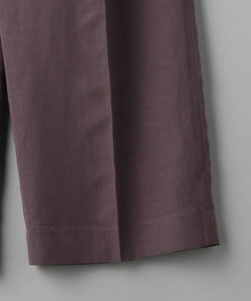 BEAUTY&YOUTH UNITED ARROWS（ビューティーアンドユースユナイテッドアローズ）の「BY 麻ブレンドハイウエストタックワイドパンツ（その他パンツ・レディース・ベージュ/ダークグレー・SMALL/MEDIUM）」の15枚目の写真