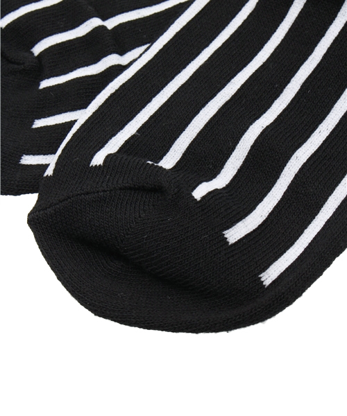 WEGO（ウィゴー）の「WEGO/ストライプソックス（ソックス/靴下・レディース・ホワイト/ブラック・FREE）」の4枚目の写真