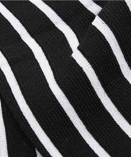 WEGO（ウィゴー）の「WEGO/ストライプソックス（ソックス/靴下・レディース・ホワイト/ブラック・FREE）」の5枚目の写真