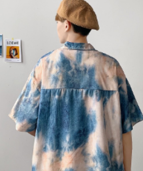 MGV（エムジーヴィー）の「タイダイプリントSSシャツ（シャツ/ブラウス・メンズ・レッド/ブルー・MEDIUM/LARGE/X-LARGE）」の6枚目の写真