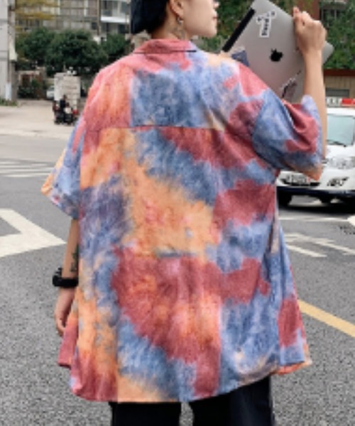 MGV（エムジーヴィー）の「タイダイプリントSSシャツ（シャツ/ブラウス・メンズ・レッド/ブルー・MEDIUM/LARGE/X-LARGE）」の13枚目の写真