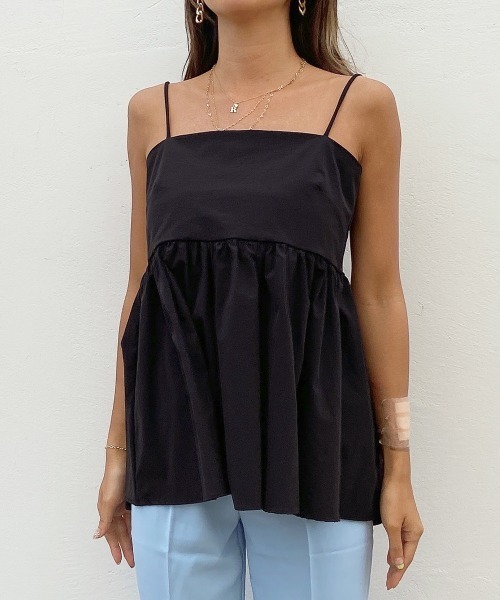 esutoreja（エストレジャ）の「ペプラムバックオープントップス（キャミソール・レディース・ホワイト/ブラック/オレンジ・FREE）」の19枚目の写真