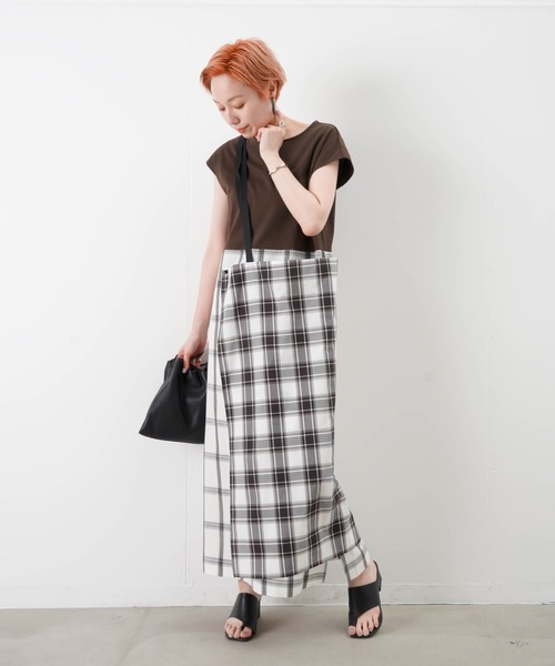 Terre 3wayチェックコンビネーションワンピース ワンピース Marechal マルシャルテル Marechal Terre マルシャルテル のファッション セール ワンピース Marechal