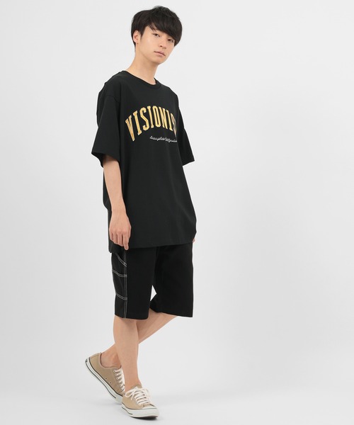 VISION STREET WEAR（ヴィジョンストリートウェア）の「【VISION STREET  WEAR/ヴィジョンストリートウェア】カレッジロゴ サテンワッペン半袖Tシャツ（Tシャツ/カットソー・メンズ・ホワイト/ブラック/グリーン/ブルーグレー・M/L/XL）」の13枚目の写真