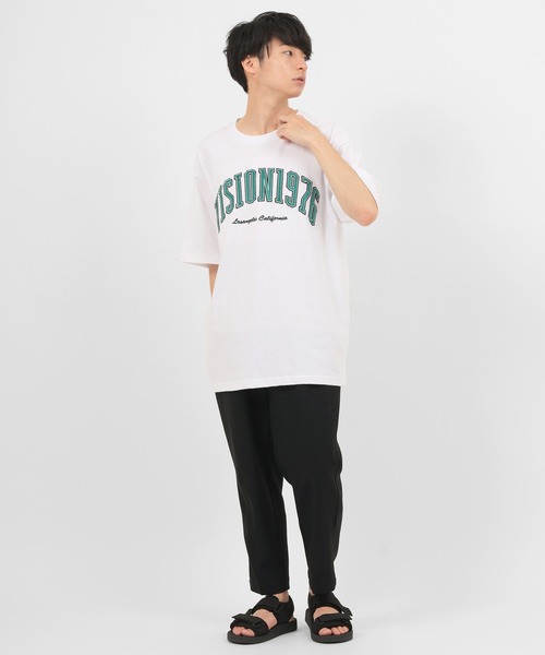 VISION STREET WEAR（ヴィジョンストリートウェア）の「【VISION STREET  WEAR/ヴィジョンストリートウェア】カレッジロゴ サテンワッペン半袖Tシャツ（Tシャツ/カットソー・メンズ・ホワイト/ブラック/グリーン/ブルーグレー・M/L/XL）」の14枚目の写真