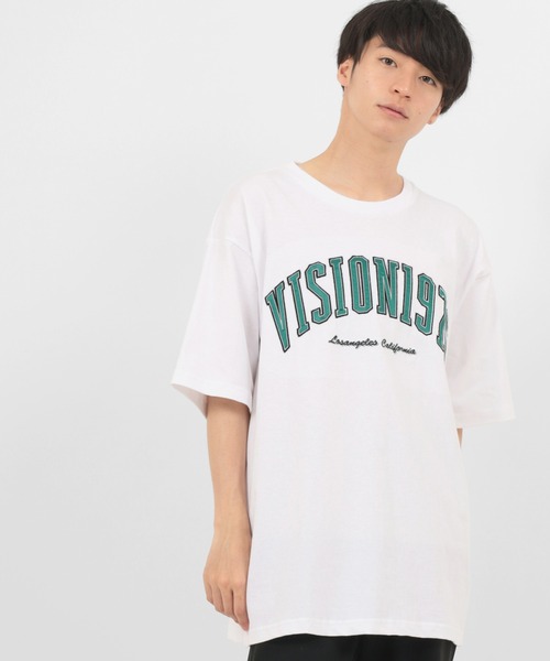 VISION STREET WEAR（ヴィジョンストリートウェア）の「【VISION STREET  WEAR/ヴィジョンストリートウェア】カレッジロゴ サテンワッペン半袖Tシャツ（Tシャツ/カットソー・メンズ・ホワイト/ブラック/グリーン/ブルーグレー・M/L/XL）」の18枚目の写真