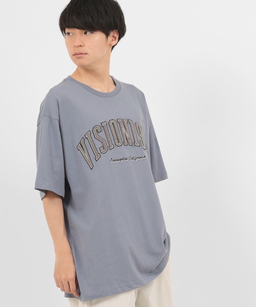 VISION STREET WEAR（ヴィジョンストリートウェア）の「【VISION STREET  WEAR/ヴィジョンストリートウェア】カレッジロゴ サテンワッペン半袖Tシャツ（Tシャツ/カットソー・メンズ・ホワイト/ブラック/グリーン/ブルーグレー・M/L/XL）」の16枚目の写真