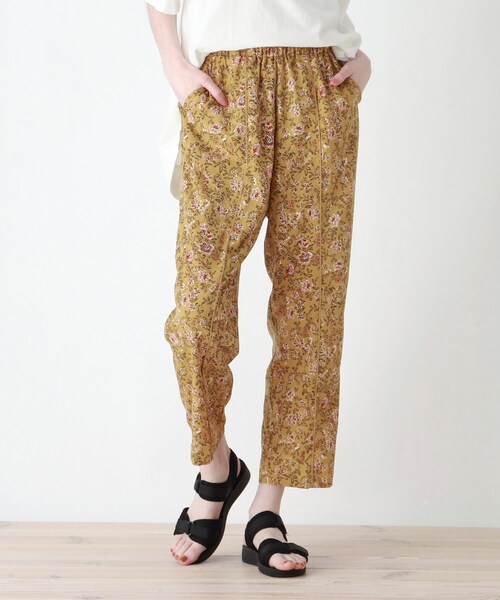 Cutie Blonde（キューティーブロンド）の「◆【S-L】花柄パイピングパンツ（その他パンツ・レディース・イエロー系9/アイボリー系6/ネイビー系9・03/02/01）」の3枚目の写真