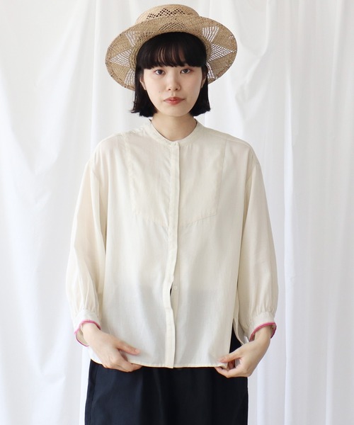 Lene（レネ）の「●セルヴィッチカラー シャツブラウス（シャツ/ブラウス・レディース・ホワイト/アイボリー・FREE）」の2枚目の写真