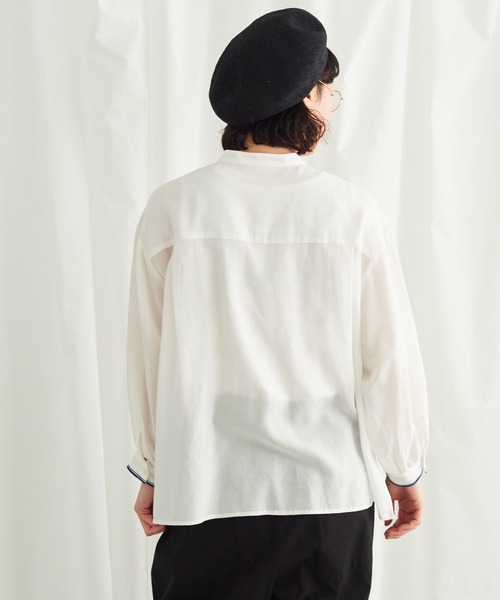 Lene（レネ）の「●セルヴィッチカラー シャツブラウス（シャツ/ブラウス・レディース・ホワイト/アイボリー・FREE）」の14枚目の写真