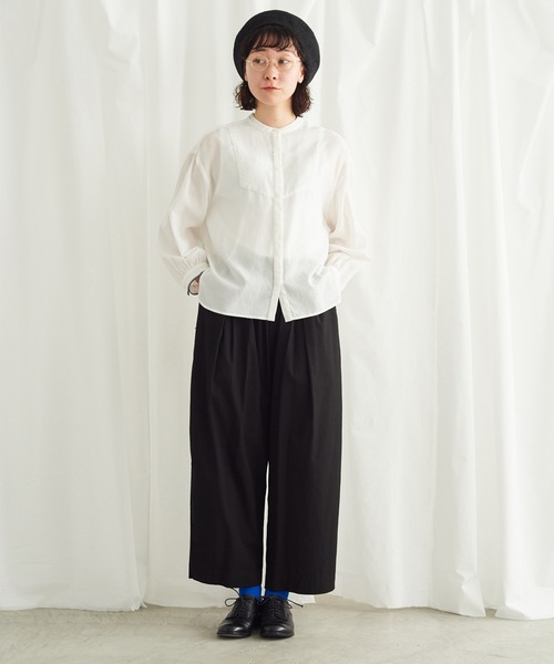 Lene（レネ）の「●セルヴィッチカラー シャツブラウス（シャツ/ブラウス・レディース・ホワイト/アイボリー・FREE）」の12枚目の写真