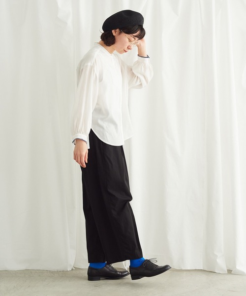 Lene（レネ）の「●セルヴィッチカラー シャツブラウス（シャツ/ブラウス・レディース・ホワイト/アイボリー・FREE）」の13枚目の写真