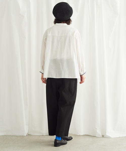 Lene（レネ）の「●セルヴィッチカラー シャツブラウス（シャツ/ブラウス・レディース・ホワイト/アイボリー・FREE）」の17枚目の写真