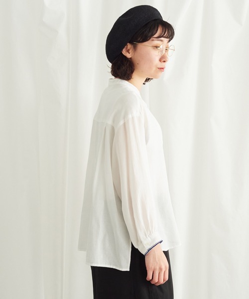 Lene（レネ）の「●セルヴィッチカラー シャツブラウス（シャツ/ブラウス・レディース・ホワイト/アイボリー・FREE）」の16枚目の写真