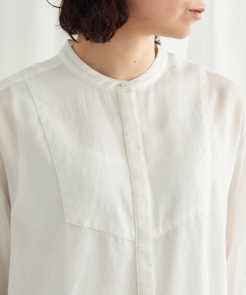 Lene（レネ）の「●セルヴィッチカラー シャツブラウス（シャツ/ブラウス・レディース・ホワイト/アイボリー・FREE）」の21枚目の写真