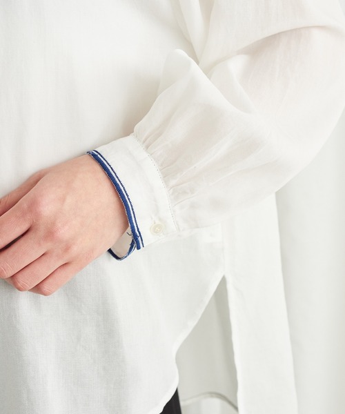 Lene（レネ）の「●セルヴィッチカラー シャツブラウス（シャツ/ブラウス・レディース・ホワイト/アイボリー・FREE）」の3枚目の写真