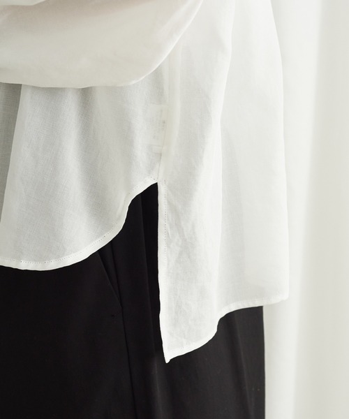 Lene（レネ）の「●セルヴィッチカラー シャツブラウス（シャツ/ブラウス・レディース・ホワイト/アイボリー・FREE）」の5枚目の写真