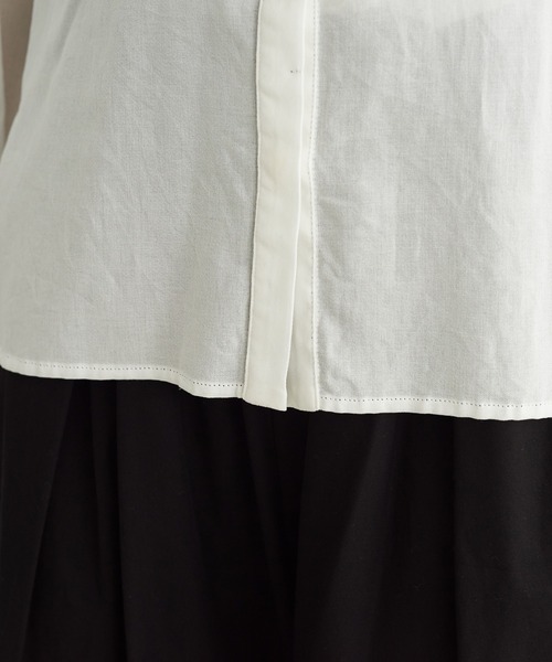 Lene（レネ）の「●セルヴィッチカラー シャツブラウス（シャツ/ブラウス・レディース・ホワイト/アイボリー・FREE）」の6枚目の写真