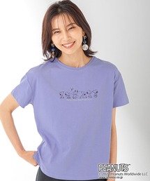 【スヌーピー】フロントロゴプリント コラボTシャツ