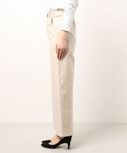 Doux archives（ドゥアルシーヴ）の「切替デザインワイドパンツ（チノパンツ・レディース・ブラウン/カーキ/アイボリー・MEDIUM/SMALL）」の14枚目の写真