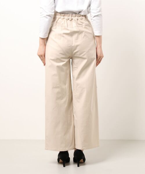 Doux archives（ドゥアルシーヴ）の「切替デザインワイドパンツ（チノパンツ・レディース・ブラウン/カーキ/アイボリー・MEDIUM/SMALL）」の10枚目の写真