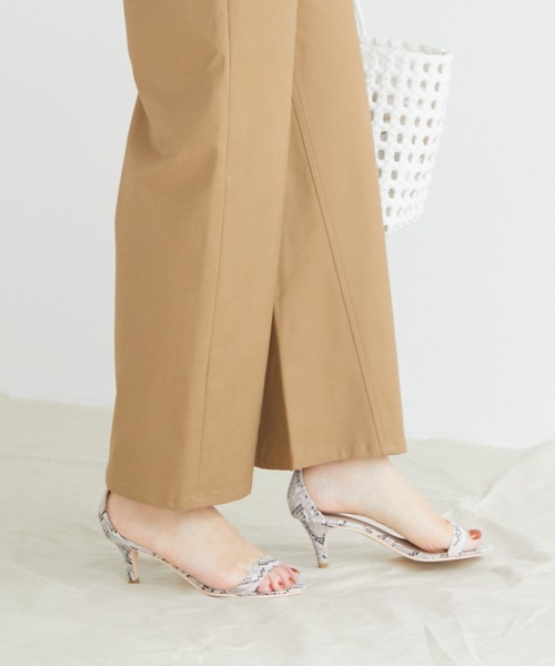 Doux archives（ドゥアルシーヴ）の「切替デザインワイドパンツ（チノパンツ・レディース・ブラウン/カーキ/アイボリー・MEDIUM/SMALL）」の7枚目の写真