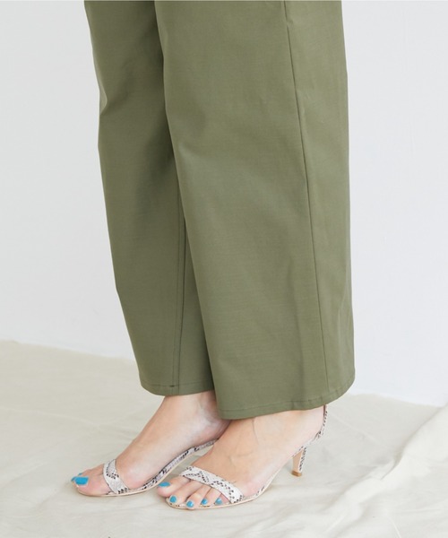 Doux archives（ドゥアルシーヴ）の「切替デザインワイドパンツ（チノパンツ・レディース・ブラウン/カーキ/アイボリー・MEDIUM/SMALL）」の6枚目の写真