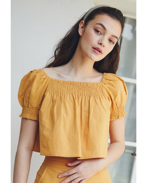 ALEXIA STAM（アリシアスタン）の「Shirring Cropped Top/シャーリング