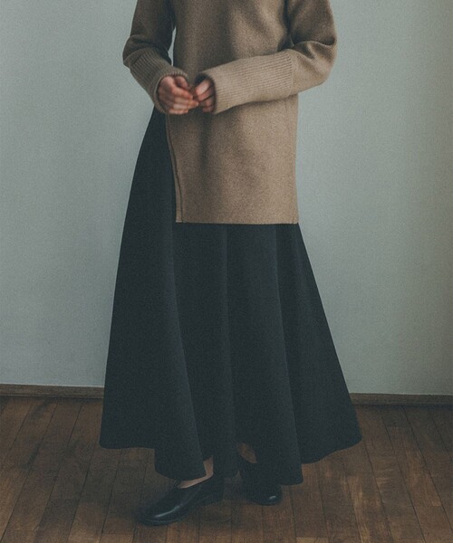 CLANE（クラネ）の「【CLANE(クラネ)】ボリュームフレアマキシスカート 11109-6182（スカート・レディース・ブラック/アイボリー・0/1）」の15枚目の写真