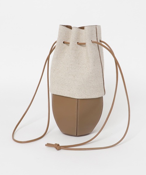 URBAN RESEARCH Sonny Label（アーバンリサーチサニーレーベル）の「ミニ巾着バッグ（ショルダーバッグ・レディース・キャメル/ブラック・ONE）」の5枚目の写真