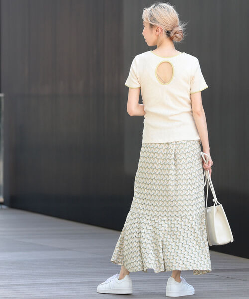 Ray BEAMS(レイビームス)の「Ray BEAMS / ラッセルレース マーメイド スカート(スカート・レディース・オレンジ/グリーン・0/1)」の16枚目の写真